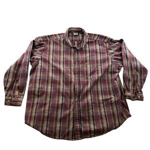 Carhartt Mens Work Shirt Size 2XL Plaid Long Sleeve Classic Button Up Casual